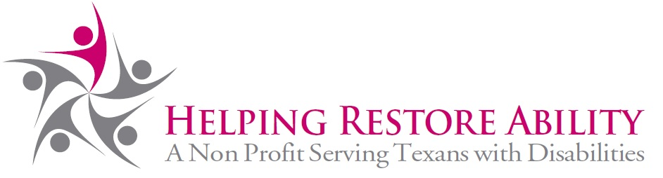 Helping Restore Ability Logo with tagline "A Nonprofit Serving Texans with Disabilities"